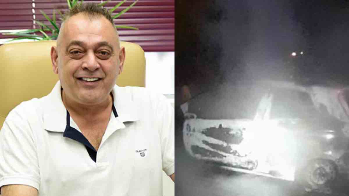Δολοφονία στη Μάνδρα: Το φλεγόμενο αυτοκίνητο του επιχειρηματία Χρήστου Γιαλιά λίγο μετά την εκτέλεσή του - Δείτε βίντεο και φωτογραφίες