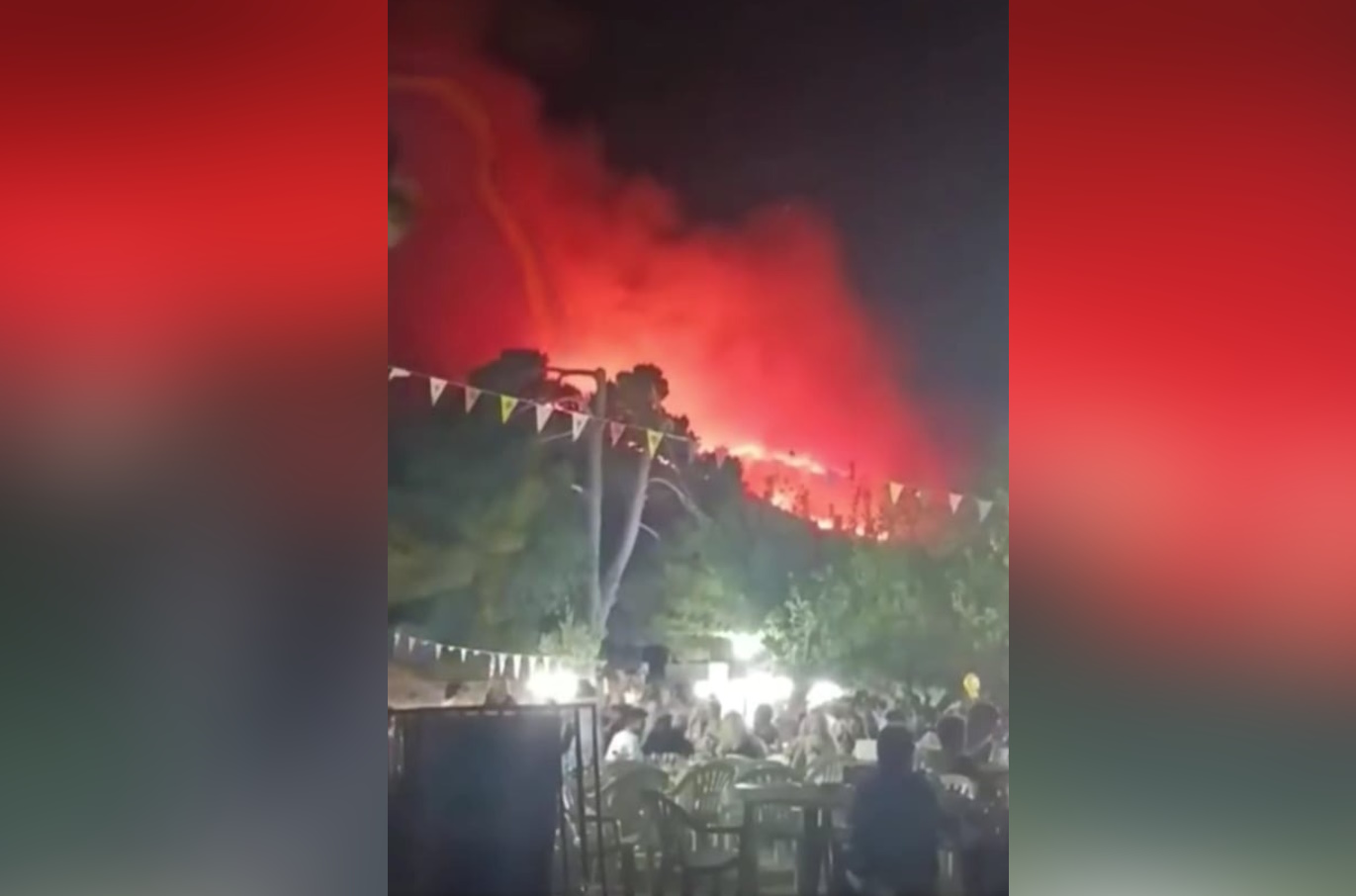 Ζάκυνθος: Διασκέδαζαν στο πανηγύρι, ενώ η φωτιά έκαιγε ανεξέλεγκτα πίσω τους (Βίντεο)